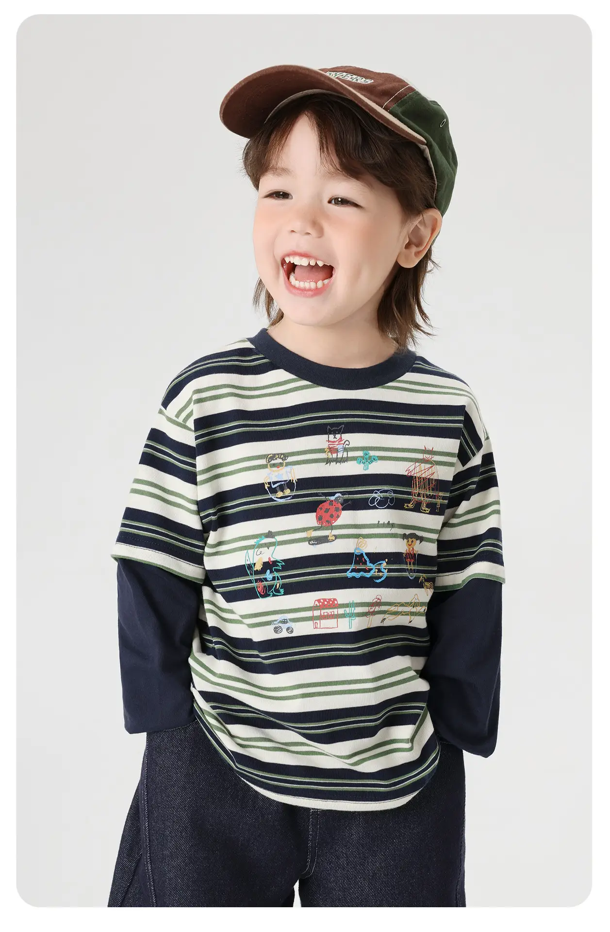 Right European Boys Striped Long Sleeve T-Shirt Autumn Baby 2025 — feature 15