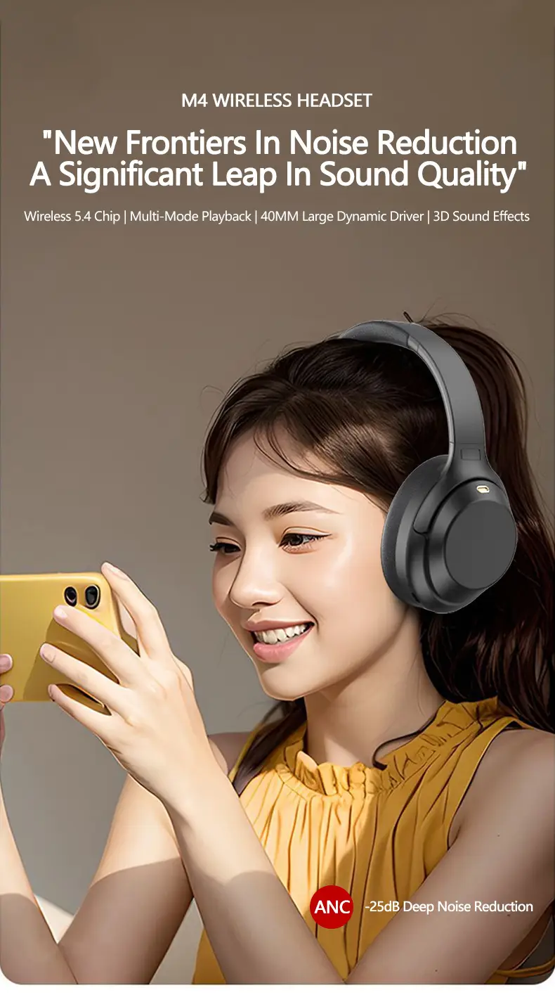 White Bluetooth Headset with ANC & Super Battery β feature 4