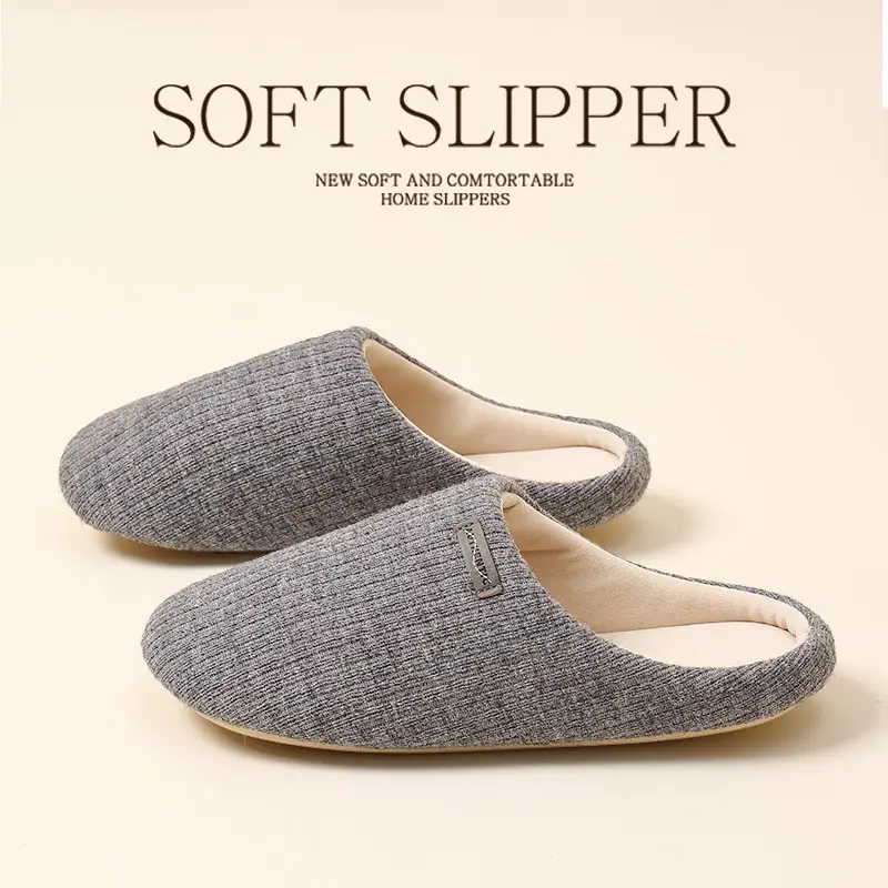 2025 Cotton Slippers for Women, Autumn and Winter, Non-Slip, Indoor Home Use, Silent, Soft Sole, Warm, Plush, Couple Slippers for Men - Image 2
