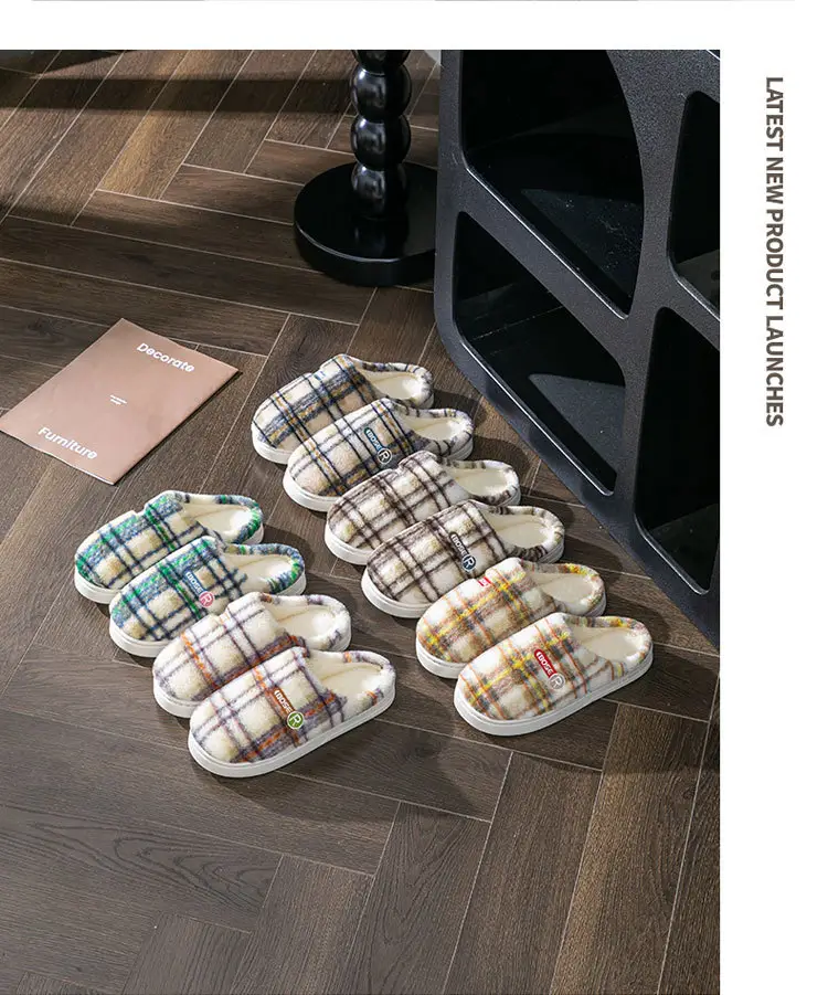 Women Plaid Fleece Lined Winter Slippers 2025 — feature 14