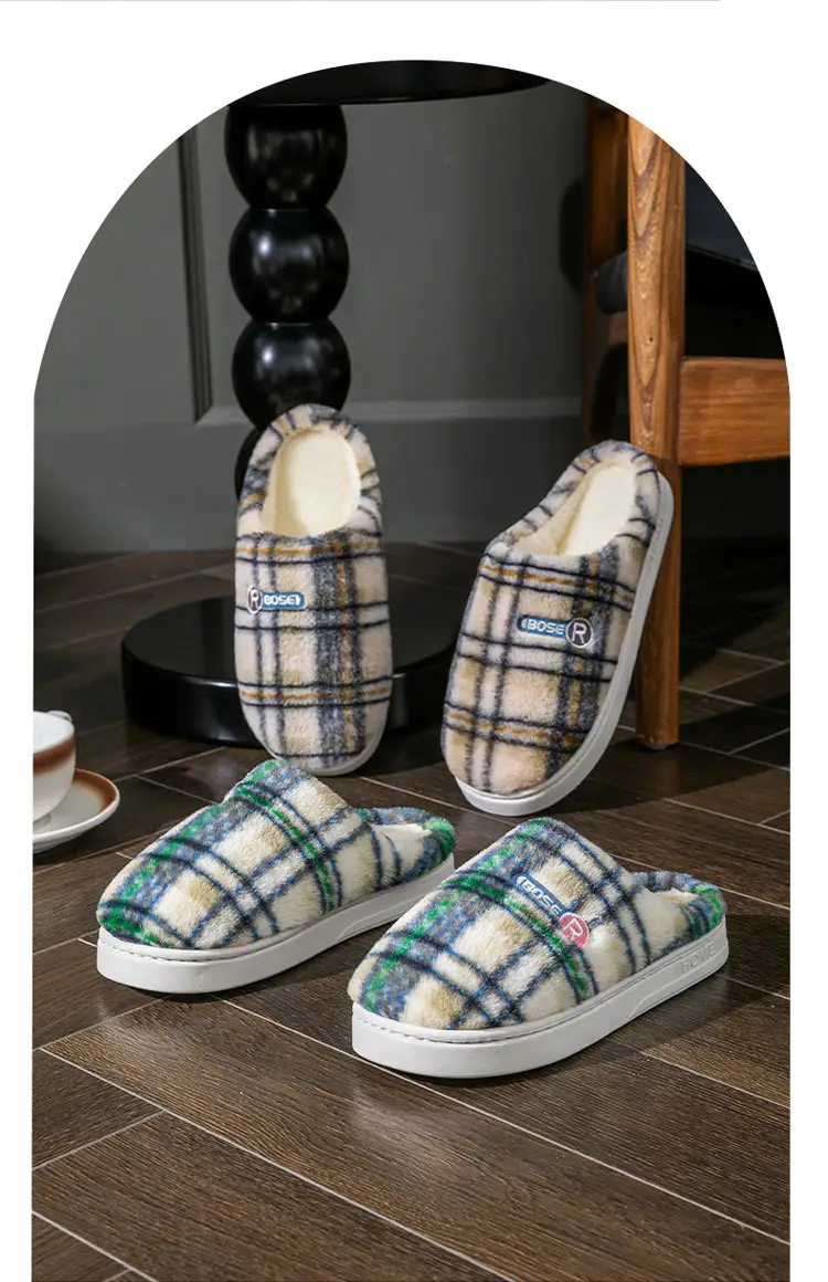 Women Plaid Fleece Lined Winter Slippers 2025 — feature 15