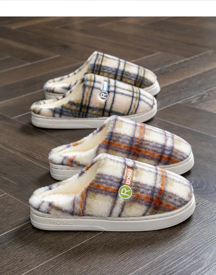 Women Plaid Fleece Lined Winter Slippers 2025 — feature 21