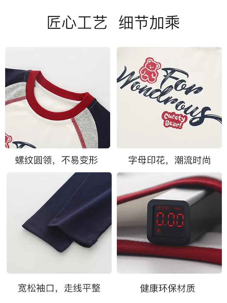Duuduu Baby Long Sleeve T-Shirt White Blue Red - Image 5