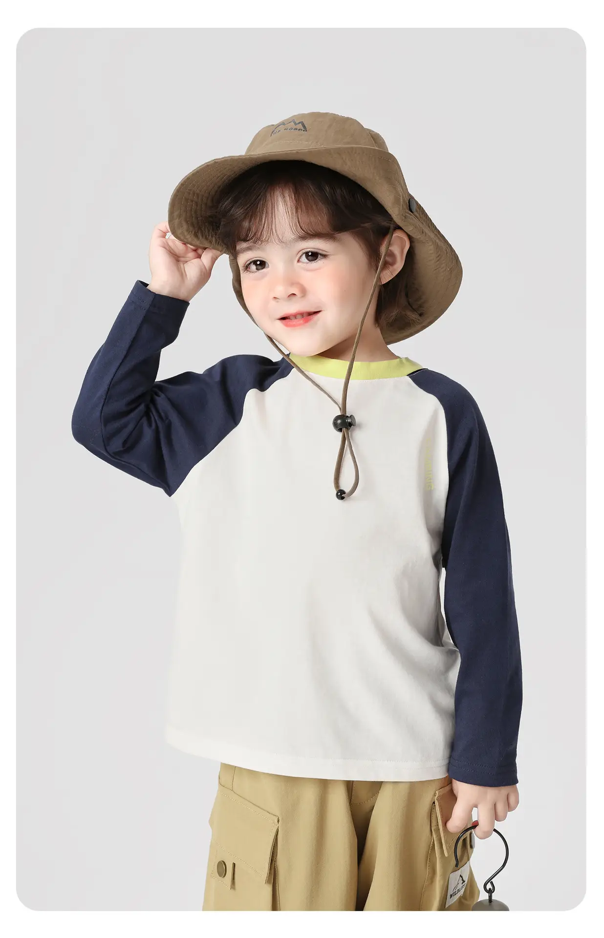 Right European Boys Pure Cotton Long Sleeve T-Shirt Light Blue — feature 17