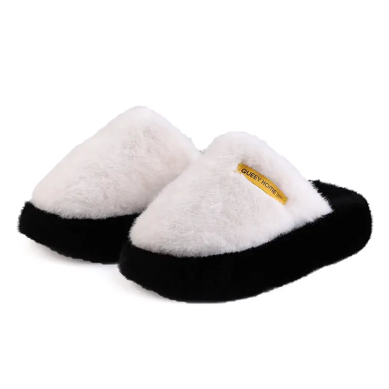 Autumn and Winter New Fashionable Thick-Soled Yunrou Warm Couple Style Men's and Women's Home and Outdoor Furry Cotton Slippers - Image 8