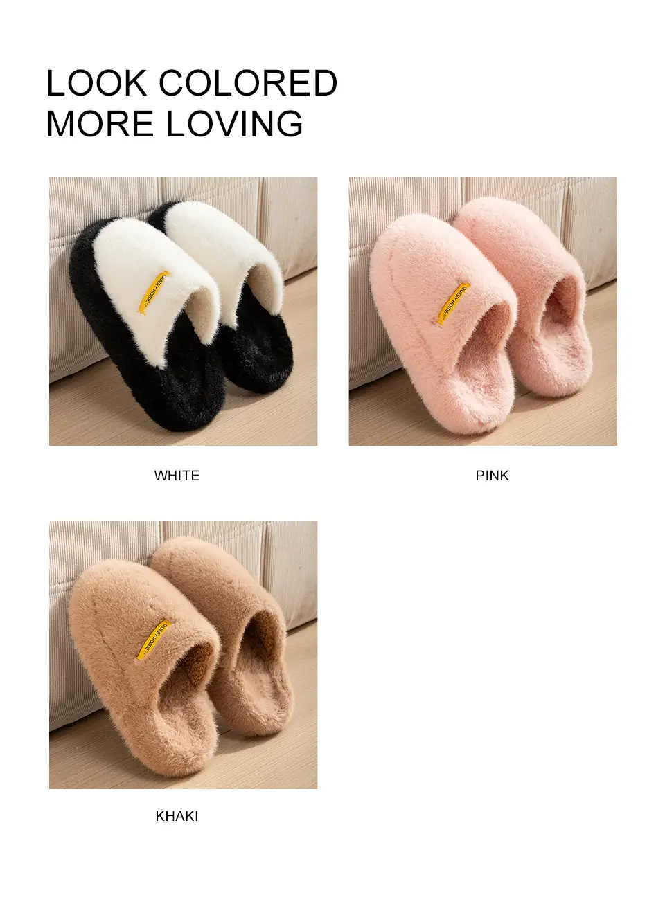 Autumn and Winter New Fashionable Thick-Soled Yunrou Warm Couple Style Men's and Women's Home and Outdoor Furry Cotton Slippers — feature 6