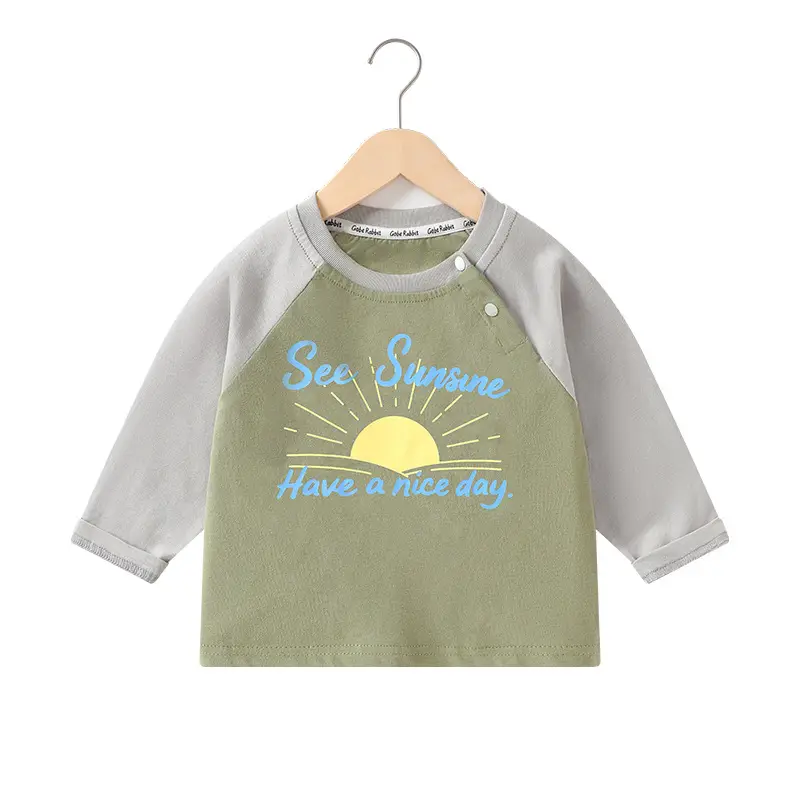Pure Cotton Printed Long Sleeve T-Shirt for Boys Spring Fall - Image 9
