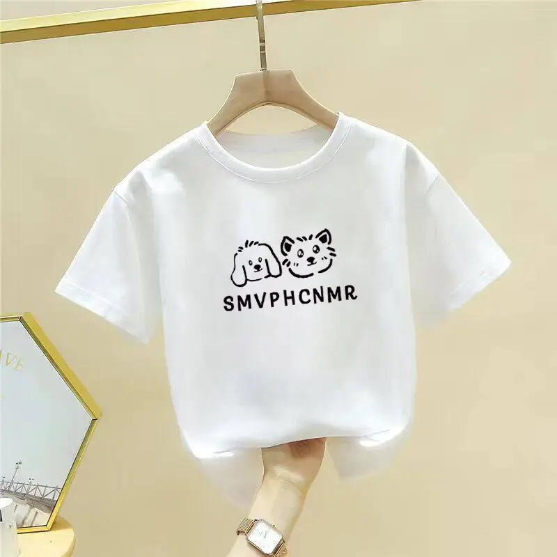 Pure Cotton Cute Cartoon T-Shirt for Girls Boys Large - Image 10