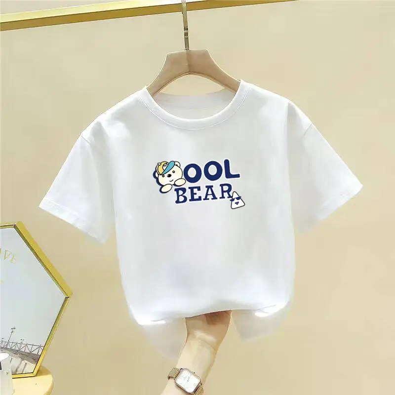 Pure Cotton Cute Cartoon T-Shirt for Girls Boys Large - Image 11
