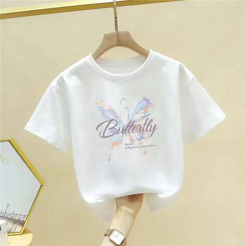 Pure Cotton Cute Cartoon T-Shirt for Girls Boys Large - Image 13