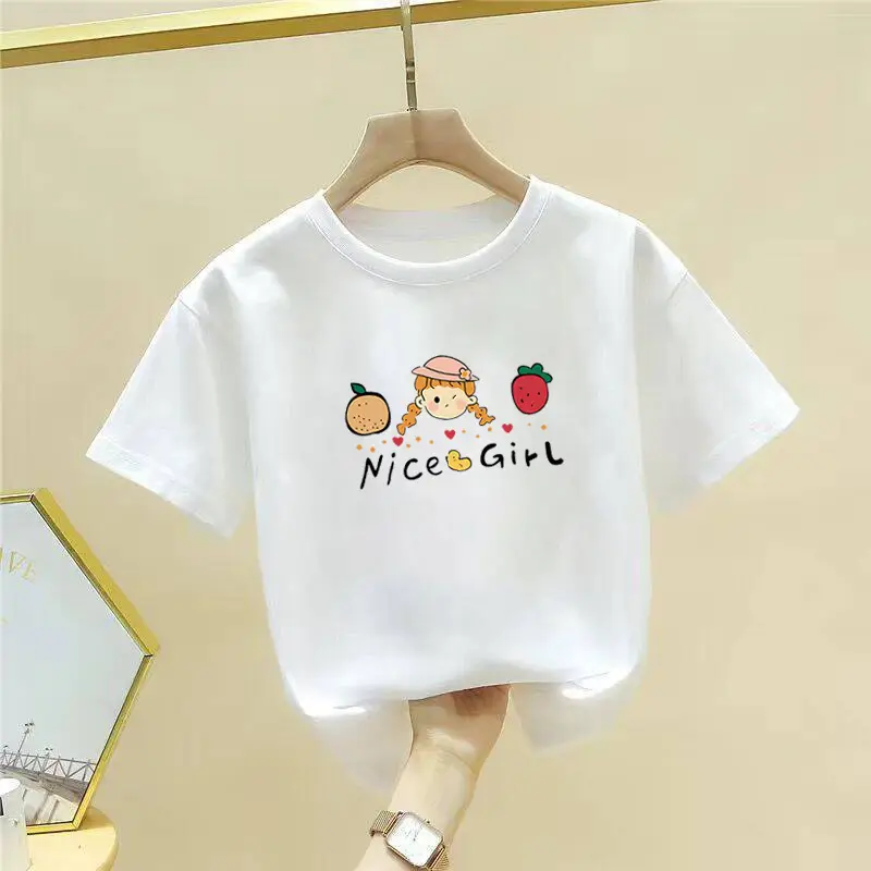 Pure Cotton Cute Cartoon T-Shirt for Girls Boys Large - Image 14