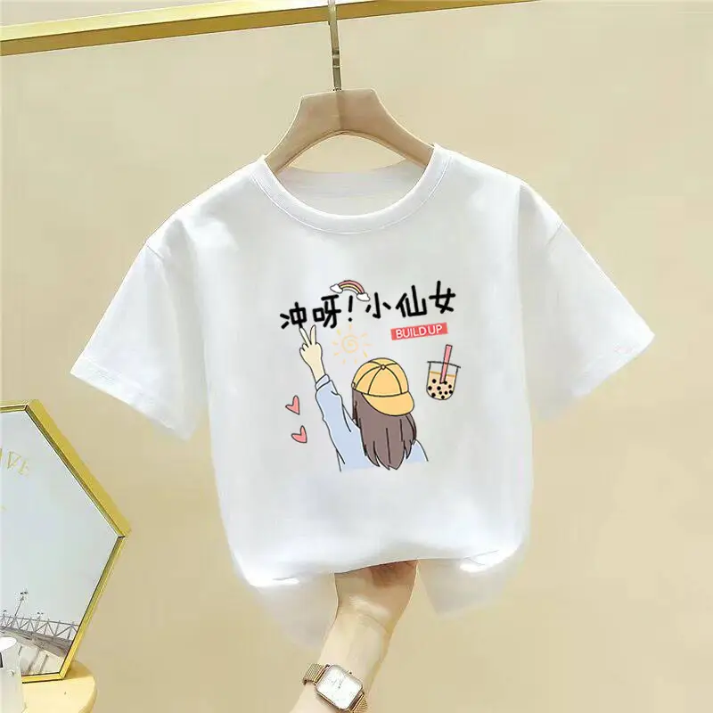 Pure Cotton Cute Cartoon T-Shirt for Girls Boys Large - Image 15