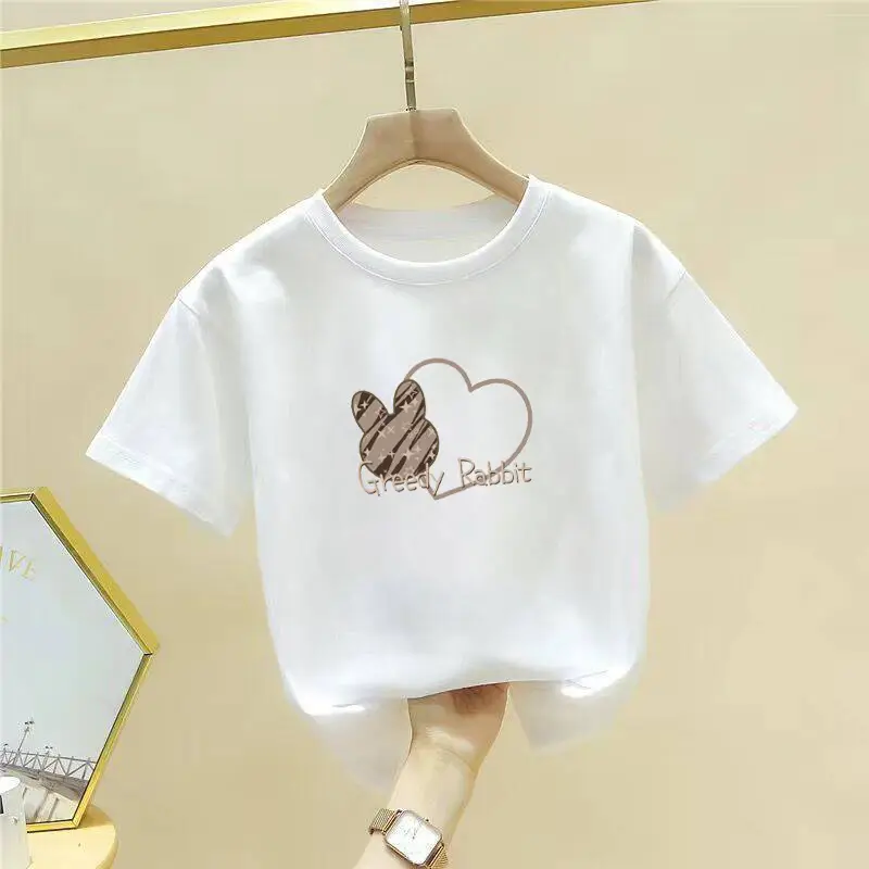 Pure Cotton Cute Cartoon T-Shirt for Girls Boys Large - Image 24