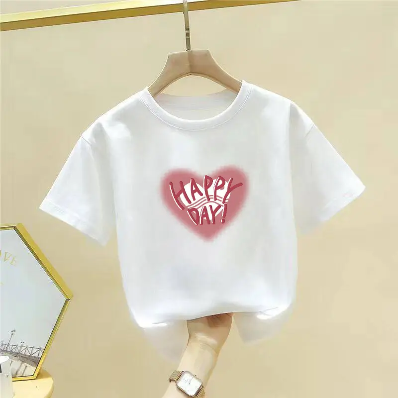 Pure Cotton Cute Cartoon T-Shirt for Girls Boys Large - Image 9