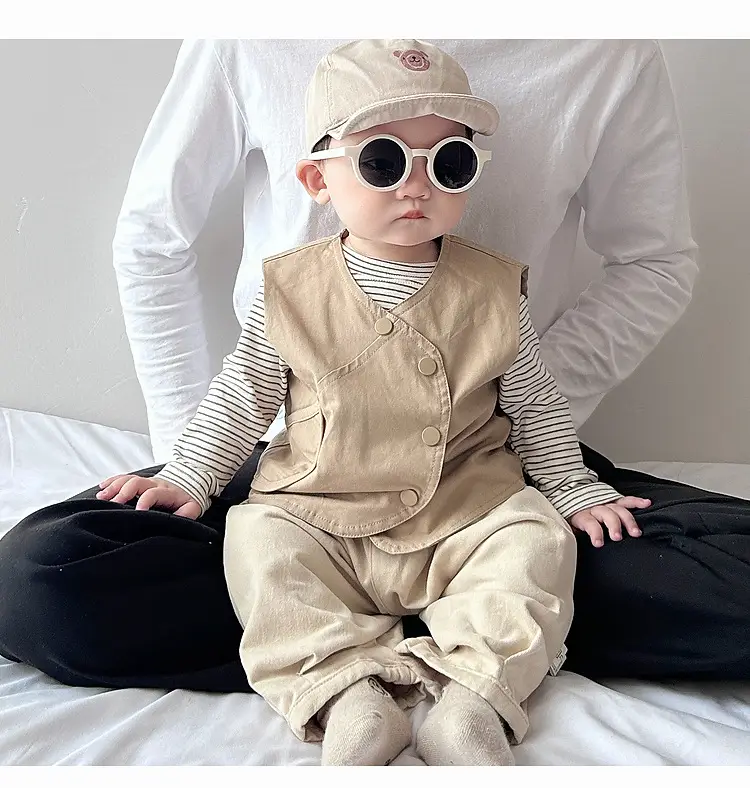 Boys Korean Style Vest T-Shirt Pants Three-Piece Set — feature 15