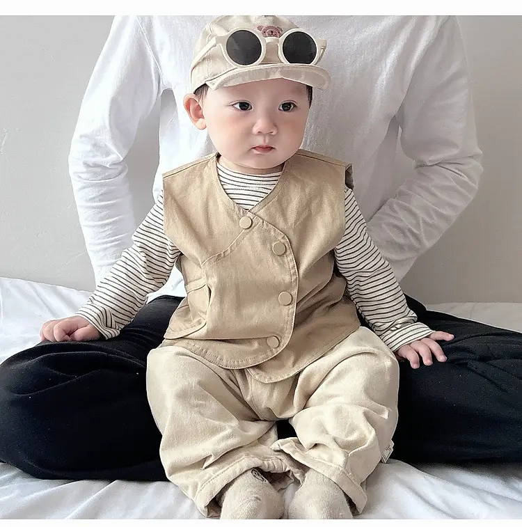 Boys Korean Style Vest T-Shirt Pants Three-Piece Set — feature 16