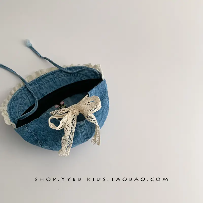 Blue Washed Denim Baby Cap with Peaked Brim - Image 6