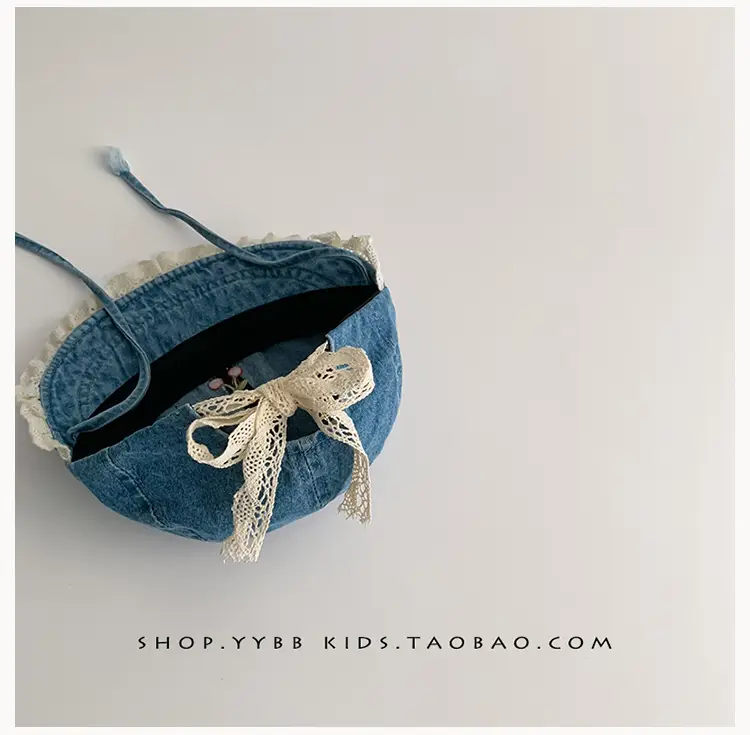 Blue Washed Denim Baby Cap with Peaked Brim — feature 4