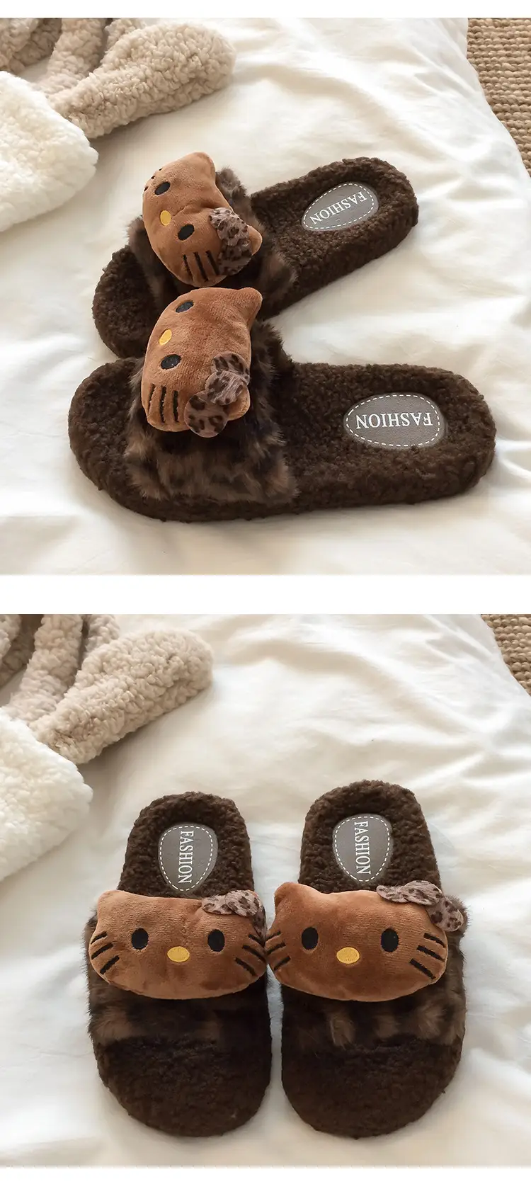 Cross-Border 2025 New Autumn and Winter Leopard Print Fur Slippers for Women's Home Warm and Cute Soft-Soled Cotton Slippers for Women's Outer Wear — feature 3