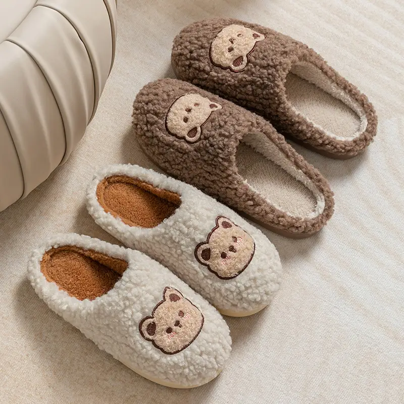 Winter Cute Furry Slippers for Men Women