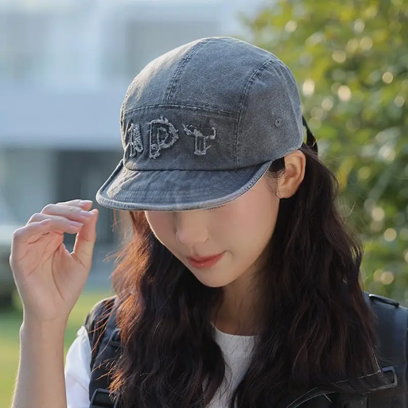 Women Retro Baseball Cap Large Head Spring Summer - Image 5