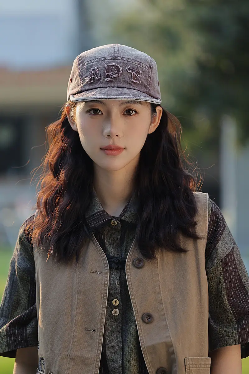 Women Retro Baseball Cap Large Head Spring Summer — feature 11
