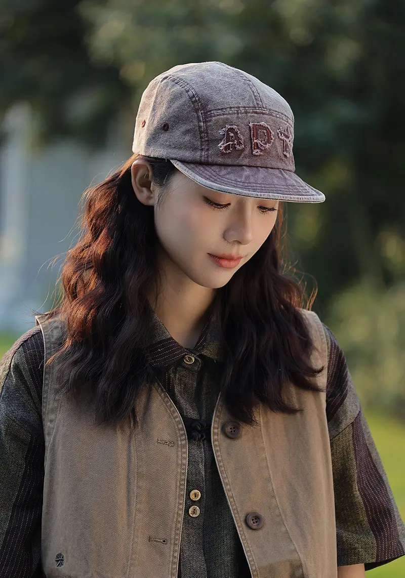 Women Retro Baseball Cap Large Head Spring Summer — feature 12
