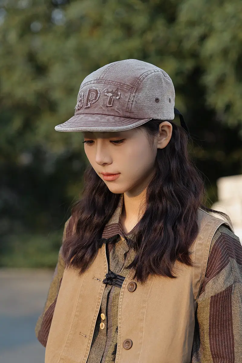 Women Retro Baseball Cap Large Head Spring Summer — feature 14