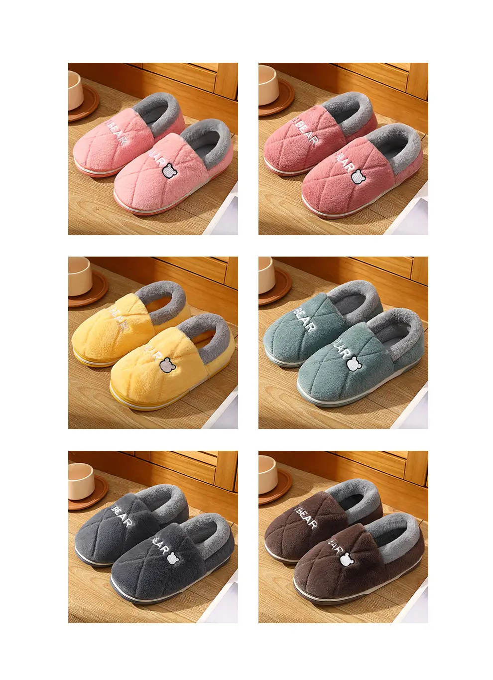 Large Size Cotton Slippers for Men, New Winter Style, Indoor Home Thick-Soled Warm Plush Slippers, Men's Cotton Shoes Wholesale — feature 15