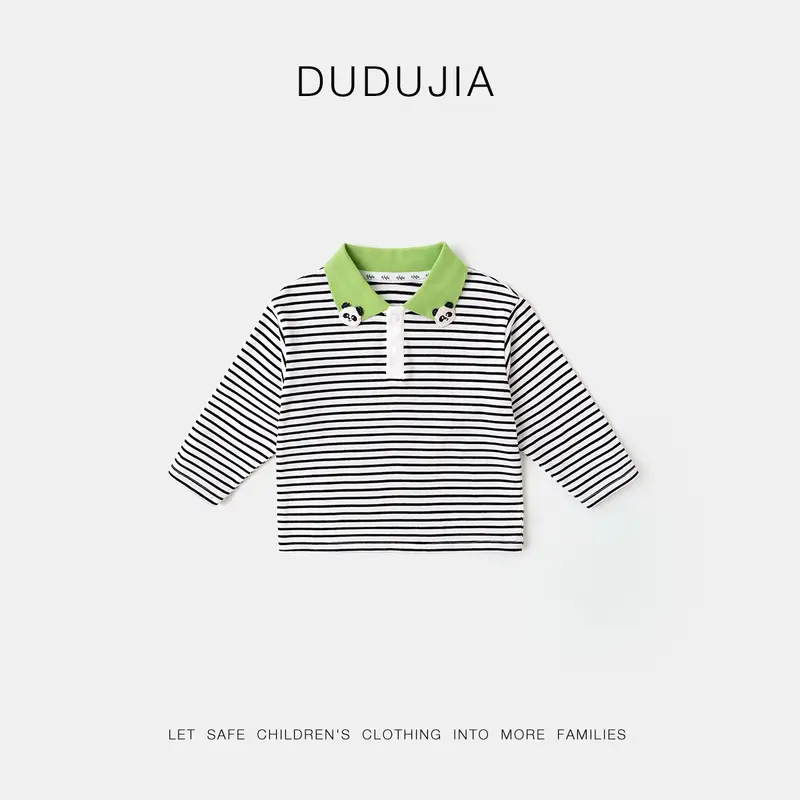 Duduia Boys' Striped Long Sleeve T-Shirt Spring - Image 20