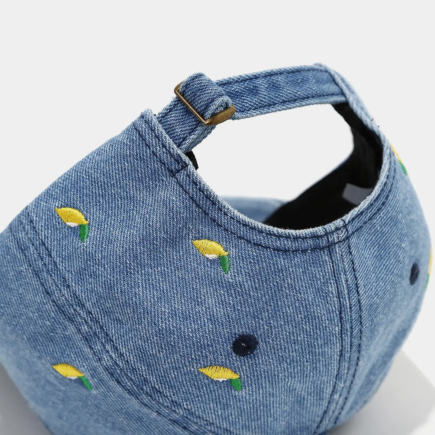 Women Denim Baseball Cap Mango Embroidery Casual Outdoor — feature 10