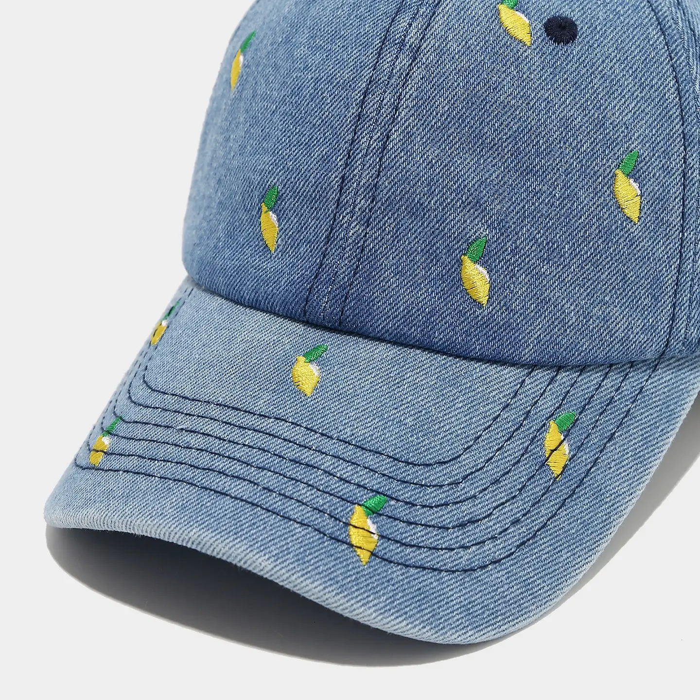 Women Denim Baseball Cap Mango Embroidery Casual Outdoor — feature 8
