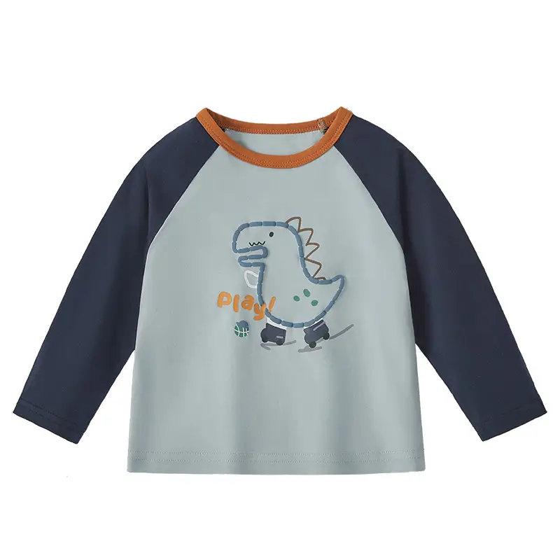 7A Antibacterial Kids Dinosaur T-Shirt Green - Image 7