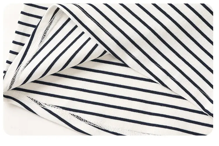 Kaka Panda Boys Long Sleeve T-Shirt Set Blue Striped — feature 11