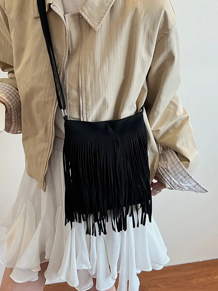 Retro Tassel Shoulder Bag for Women Brown 2025 - Image 7