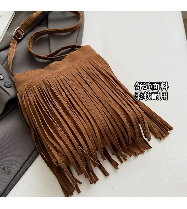 Retro Tassel Shoulder Bag for Women Brown 2025 — feature 3