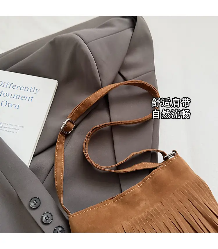Retro Tassel Shoulder Bag for Women Brown 2025 — feature 6