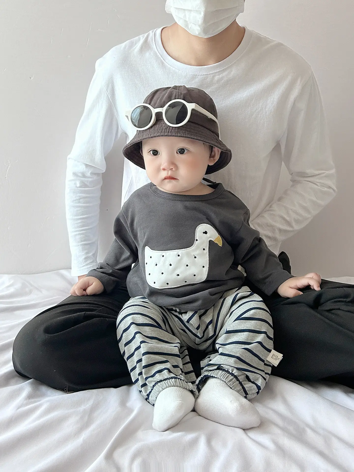 Boys Cotton T-Shirt Duck Print Long Sleeve