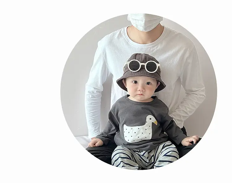 Boys Cotton T-Shirt Duck Print Long Sleeve — feature 12