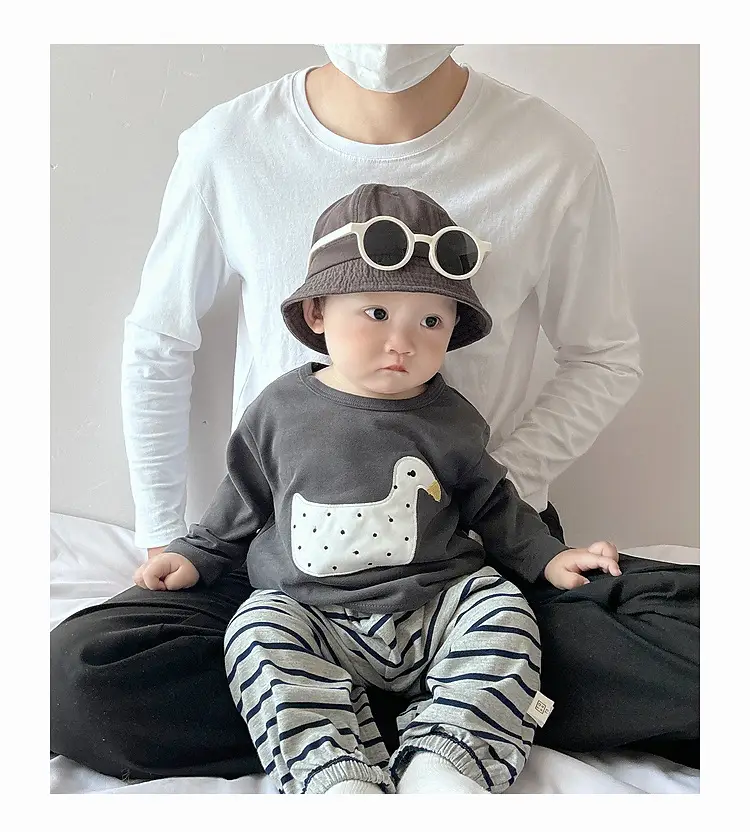 Boys Cotton T-Shirt Duck Print Long Sleeve — feature 13