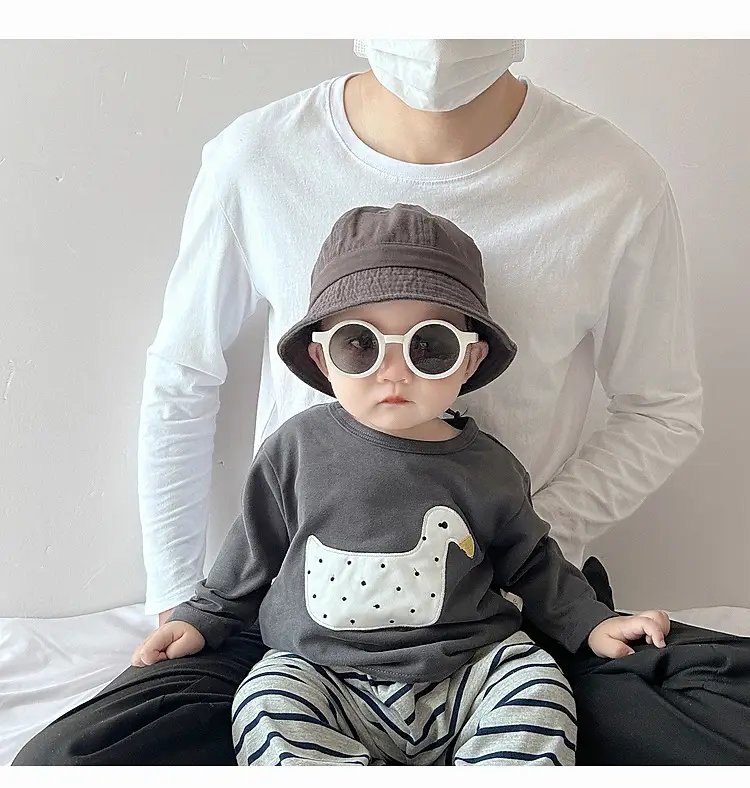 Boys Cotton T-Shirt Duck Print Long Sleeve — feature 14