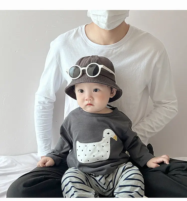 Boys Cotton T-Shirt Duck Print Long Sleeve — feature 16