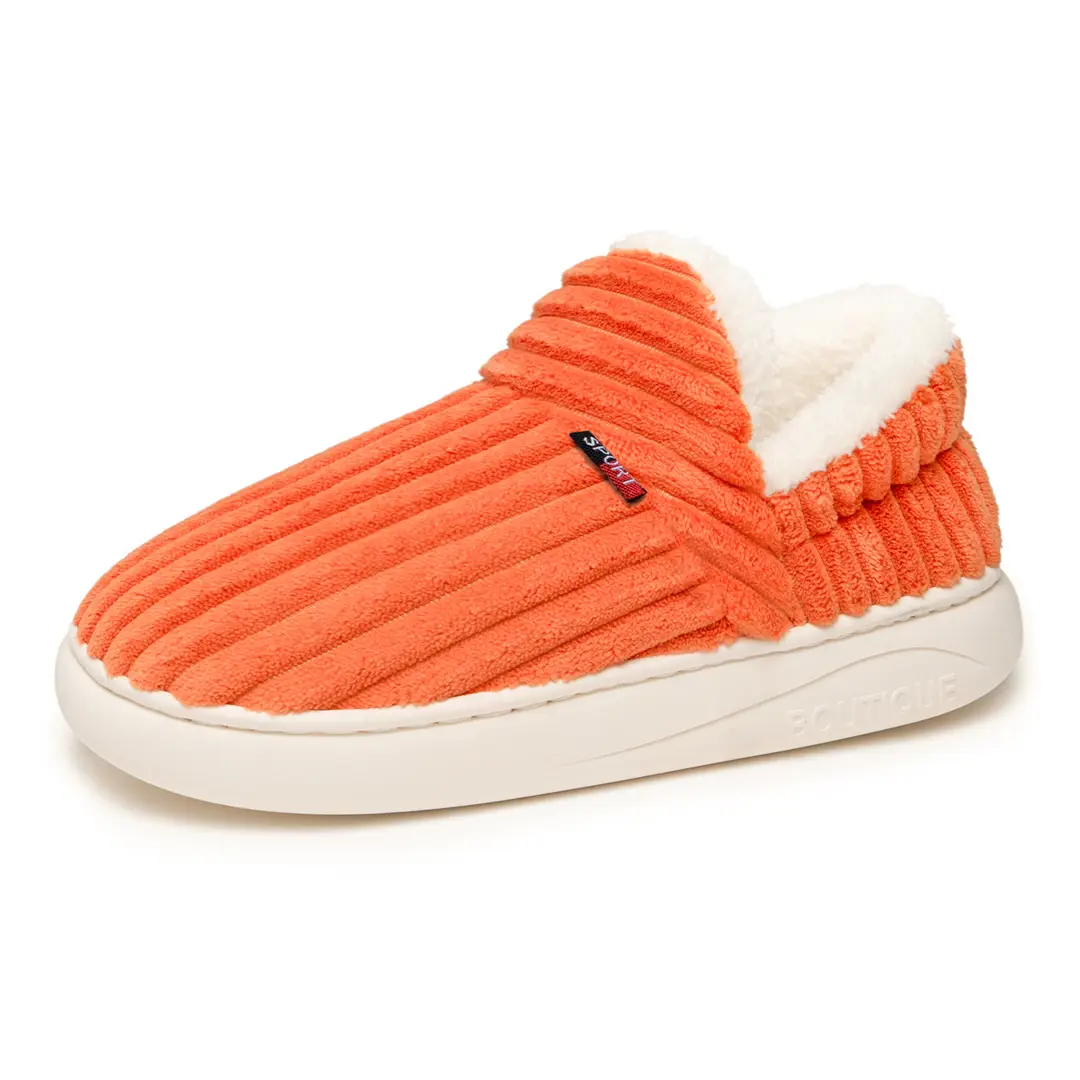 Women's Cotton Shoes, New Style, Cross-Border, Fleece-Lined, Thickened, Home Cotton Shoes, Fashionable Women's Anti-Cold, Warm Slip-On Cotton Slippers