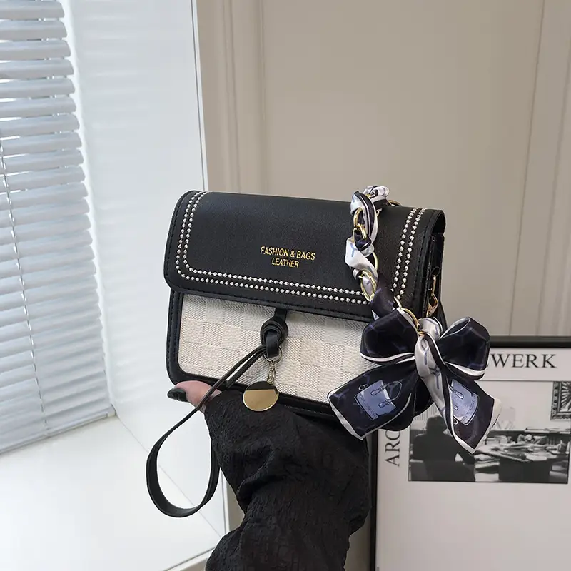 Trendy Fresh Sweet Silk Scarf Small Square Bag 2025 Autumn New Fashion Women's Bag Stylish Single Shoulder Crossbody Bag luggage and leather goods - Image 5
