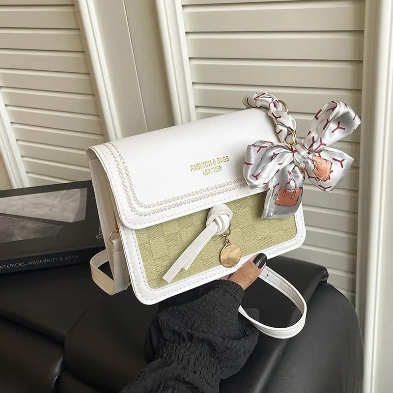 Trendy Fresh Sweet Silk Scarf Small Square Bag 2025 Autumn New Fashion Women's Bag Stylish Single Shoulder Crossbody Bag luggage and leather goods - Image 6