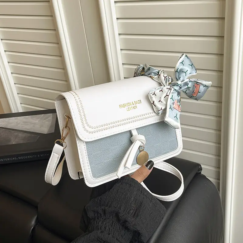Trendy Fresh Sweet Silk Scarf Small Square Bag 2025 Autumn New Fashion Women's Bag Stylish Single Shoulder Crossbody Bag luggage and leather goods - Image 7