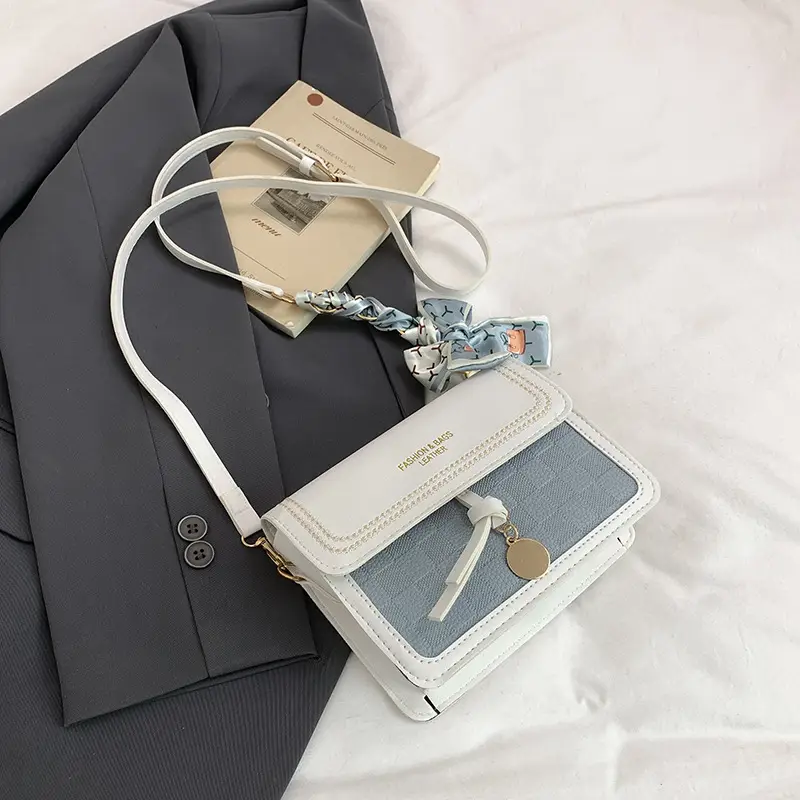 Trendy Fresh Sweet Silk Scarf Small Square Bag 2025 Autumn New Fashion Women's Bag Stylish Single Shoulder Crossbody Bag luggage and leather goods - Image 2