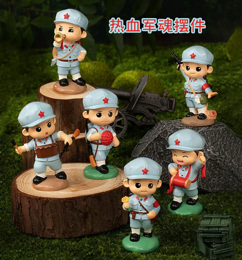 Hot-Blooded Military Soul Chinese People's Liberation Army Ornaments Commemorating the Eighth Route Army's Home Defense Ornaments Veterans Student Gifts — feature 1