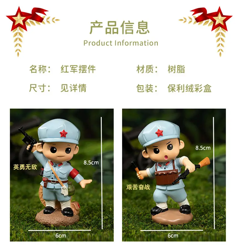 Hot-Blooded Military Soul Chinese People's Liberation Army Ornaments Commemorating the Eighth Route Army's Home Defense Ornaments Veterans Student Gifts — feature 2