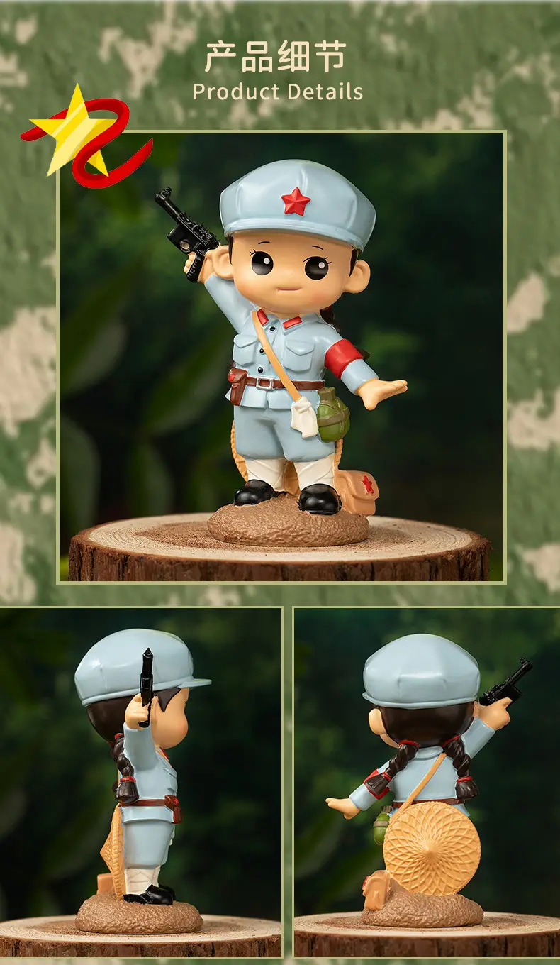 Hot-Blooded Military Soul Chinese People's Liberation Army Ornaments Commemorating the Eighth Route Army's Home Defense Ornaments Veterans Student Gifts — feature 4
